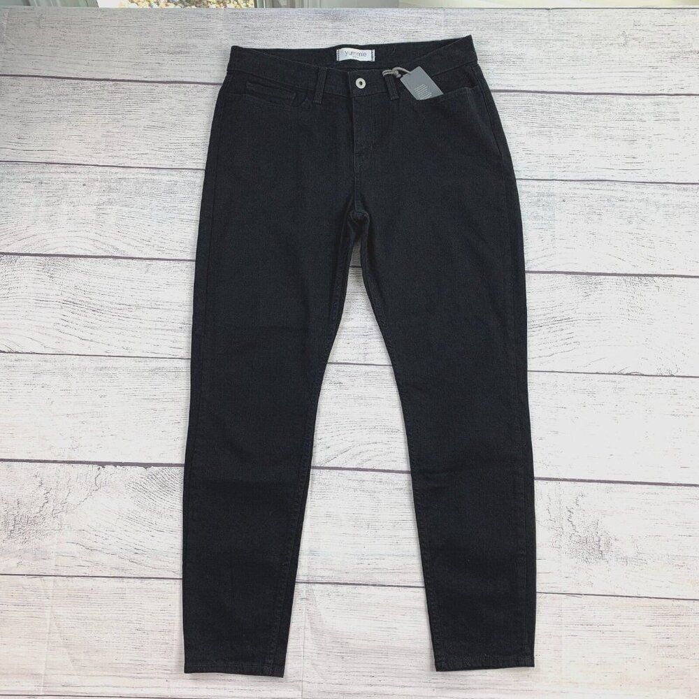 Yummie Denim Jeans sz 31 Skinny Black Wash Inseam 28" New NWT
